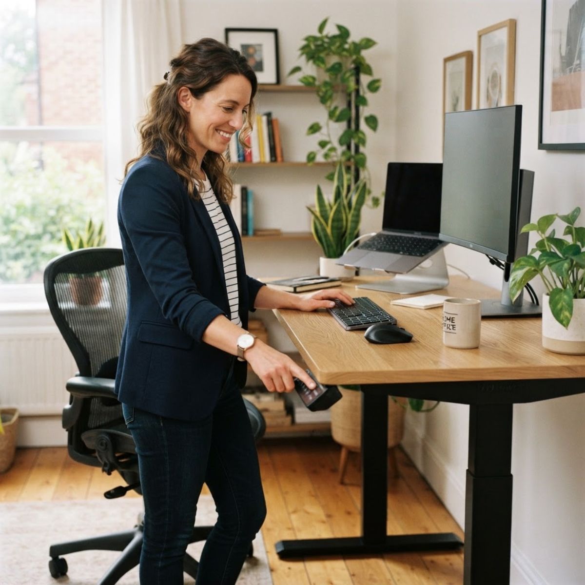 Ergonomía activa con una mesa regulable en altura